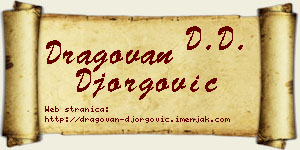 Dragovan Đorgović vizit kartica